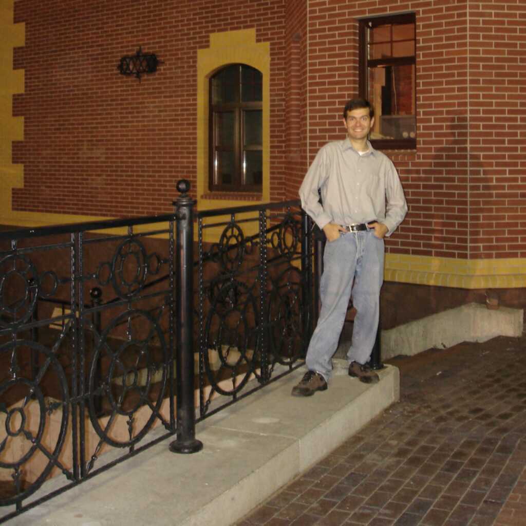 Me on the far side of the bridge