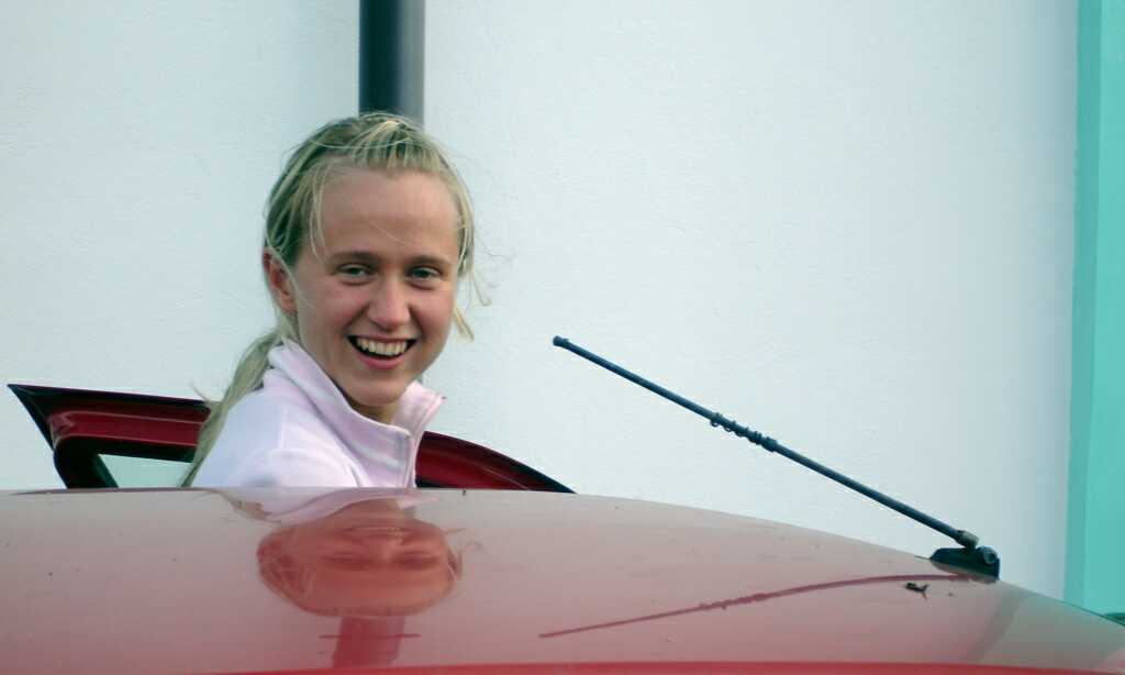 The broken car's driver