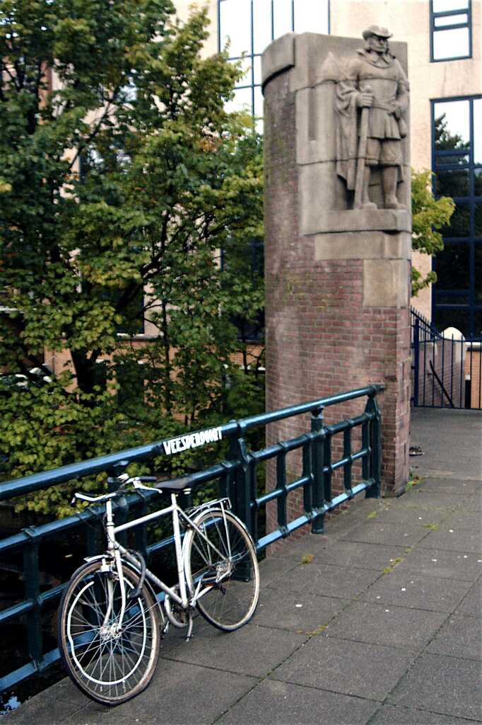 Bike and statue