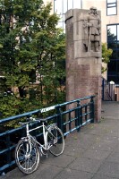 Bike and statue